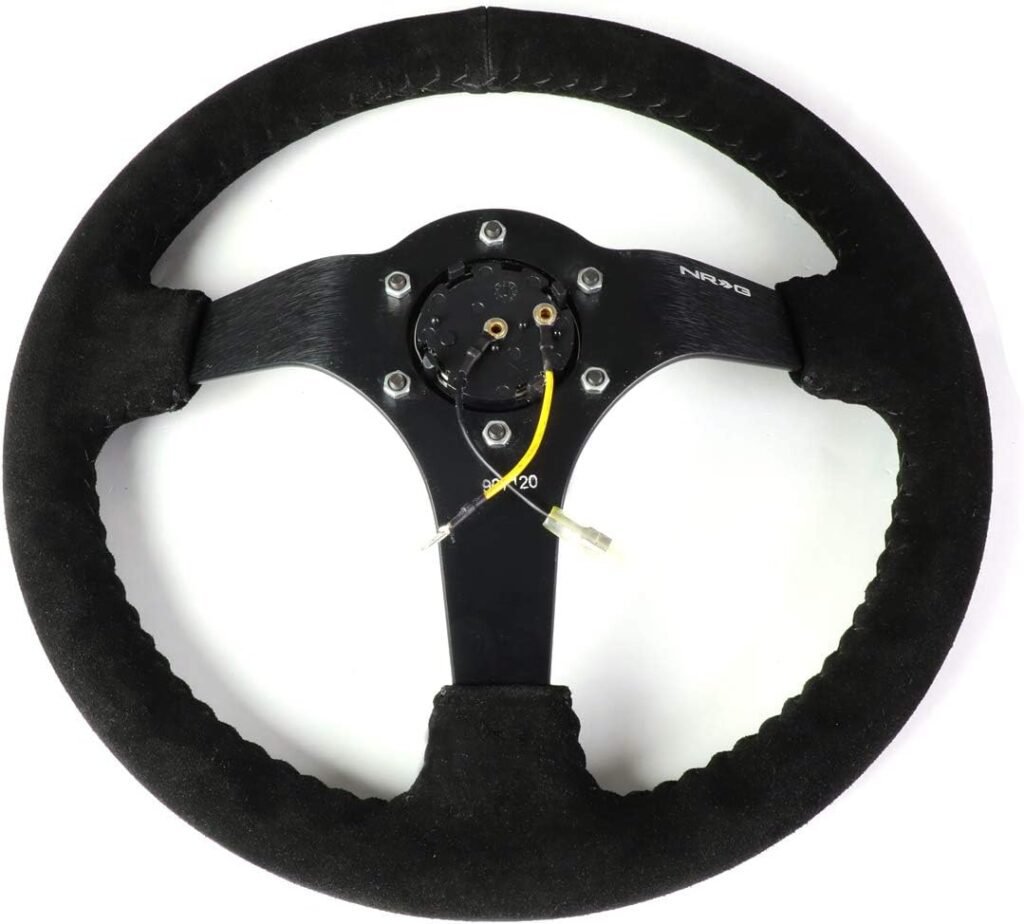 NRG REINFORCED STEERING WHEEL RST-036MB-S-BK + USPL STICKER